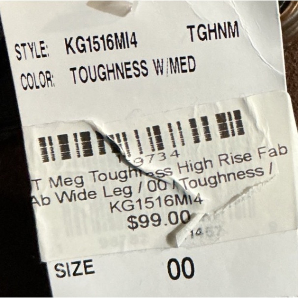Kut From The Kloth High Rise Fab Ab Meg Wide Leg Medium Wash Jeans 00 New W Tags - Picture 4 of 8